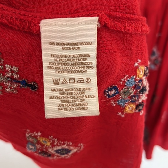 Free People Arianna Embroidered Babydoll Tunic Top Mini Dress Size XS - Picture 8 of 8